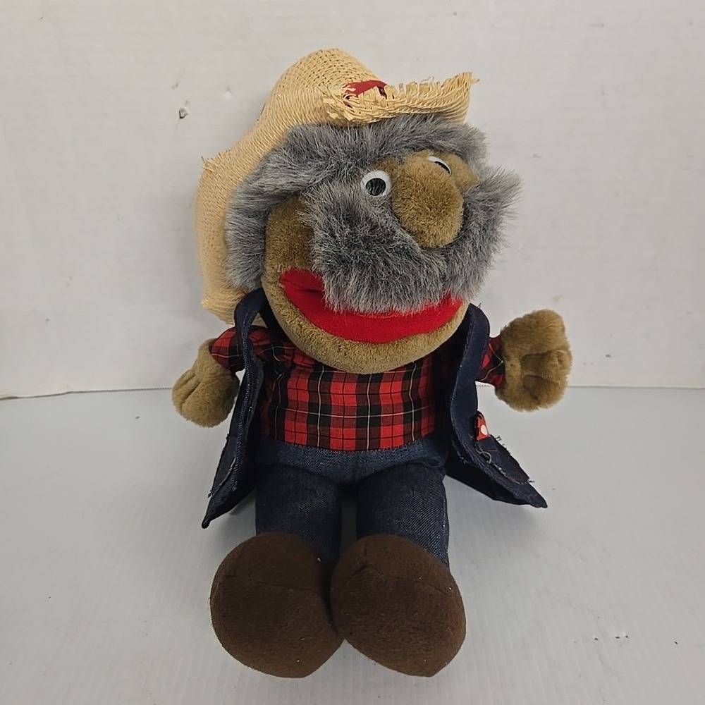 Vintage Hee Haw Plush Stuffed Shotgun Red‎ 16" Doll with Autograph Signed Hat